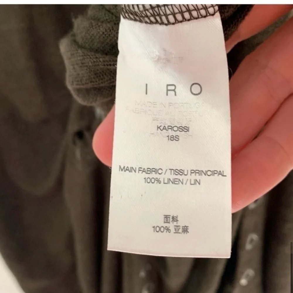 IRO Asymmetrical Grommet Detail Tank Dress – Size Small, NWT 100% linen - Picture 8 of 9